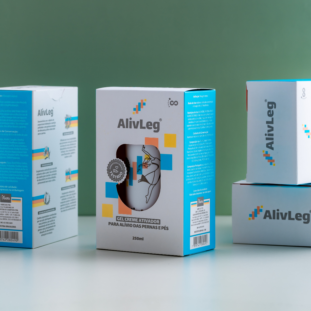 Alivleg® - Gel Ativador para Alívio de Pernas e Pés 250ml - Grupo Vip